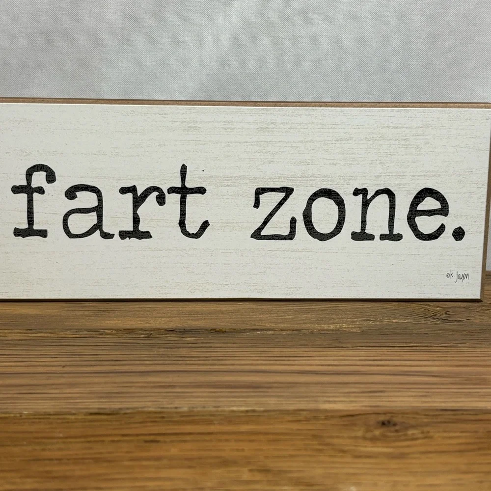 Humorous 'Fart Zone'‎ Wooden Sign